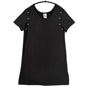 Vintage Beach by Jordan Taylor Black Cover Up Dress Women L Made in USA Swim